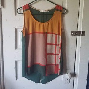 Modcloth - Blu Pepper Multicolor Sleeveless Blouse